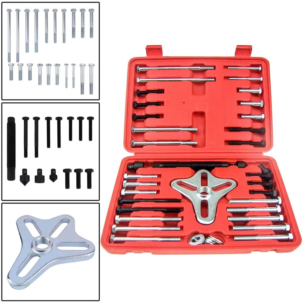 46pcs Harmonic Balancer Puller Set Steering Wheel Puller Kit Cars SUVs Trucks